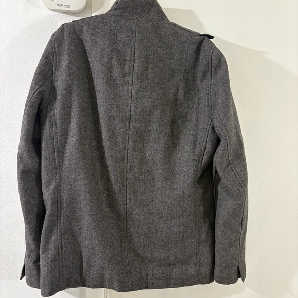 Marc Anthony Wool Blend Gray Bomber Zip Jacket Men's Sz M Charcoal Pockets Lined - Picture 4 of 14